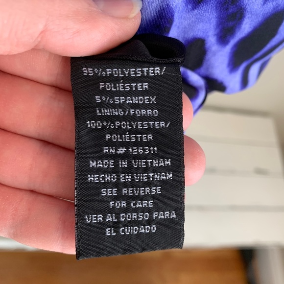 Ronni Nicole Blue Leopard Print Dress - Picture 9 of 12